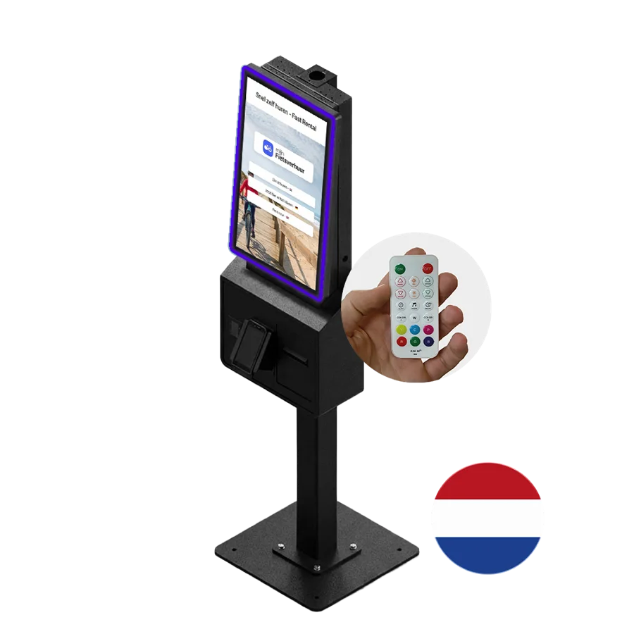 Vrijstaande self-service kiosk met touchscreen